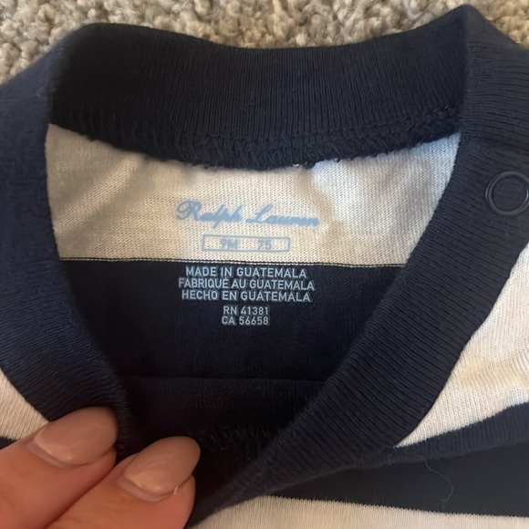 Ralph Lauren classic preppy baby striped cotton jersey tee NWT new with tags - Picture 4 of 7